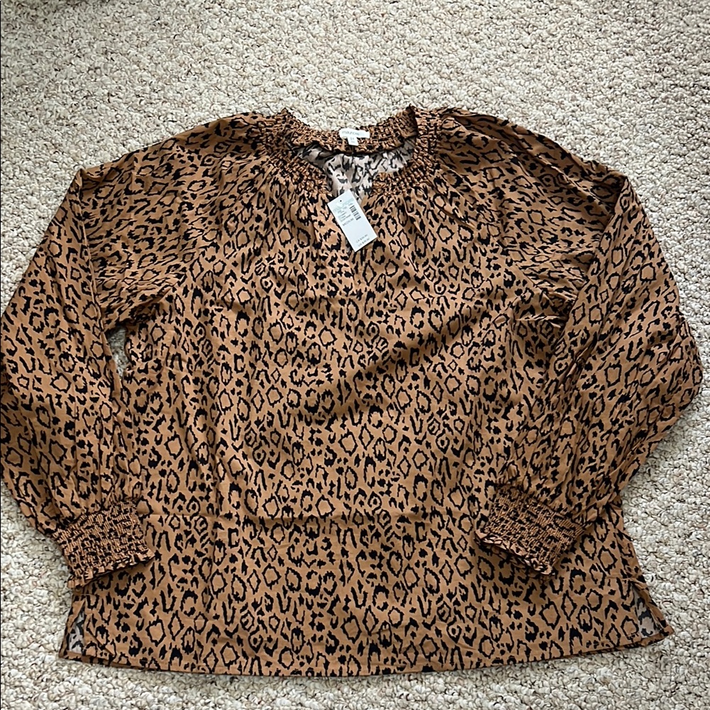 Maurices Animal Print Poplin Long Sleeve